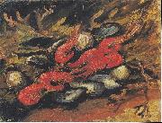 Still Life with Mussels and Shrimp Vincent Van Gogh